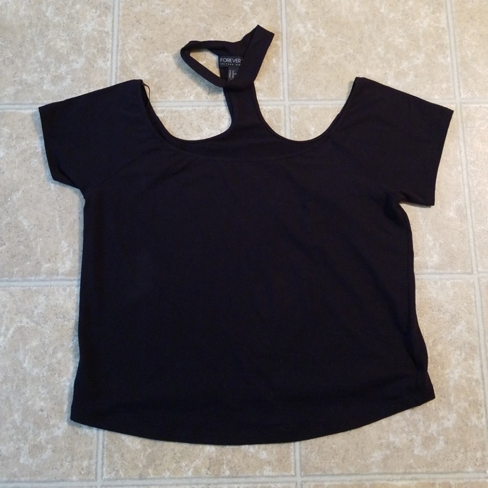 2x Black choker top